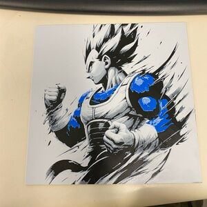3D printed picture of Vegeta.Great game room decor,Perfect decor for any room